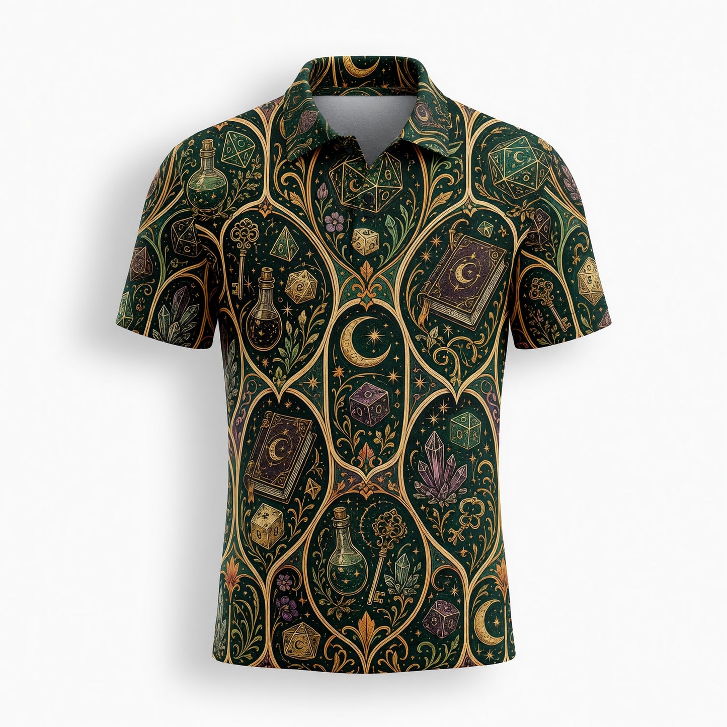 Mystic Dice AOP T-Shirt - Arcane Fantasy RPG Streetwear