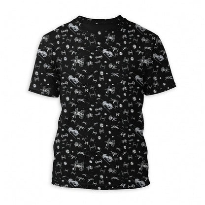 Galactic Fleet Pattern AOP T-Shirt - Galactic Space Battle Apparel