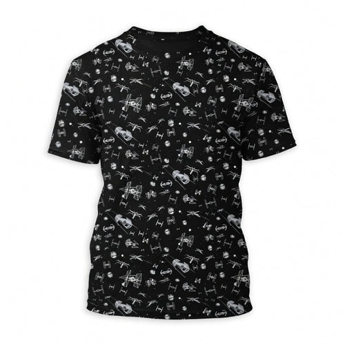 Galactic Fleet Pattern AOP T-Shirt - Galactic Space Battle Apparel