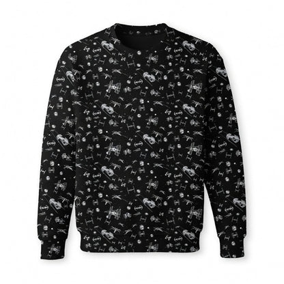 Galactic Fleet Pattern AOP T-Shirt - Galactic Space Battle Apparel