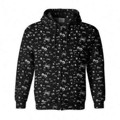 Galactic Fleet Pattern AOP T-Shirt - Galactic Space Battle Apparel