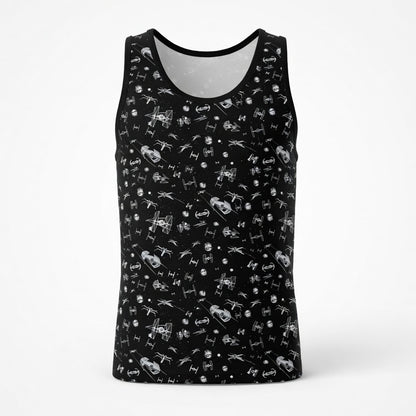 Galactic Fleet Pattern AOP T-Shirt - Galactic Space Battle Apparel