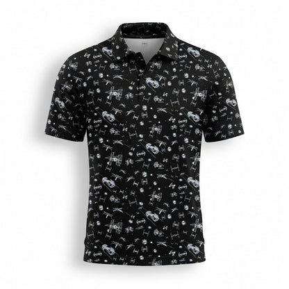 Galactic Fleet Pattern AOP T-Shirt - Galactic Space Battle Apparel