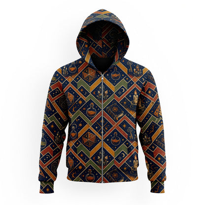 Mystic AOP T-Shirt - Celestial Occult Dice Wizard Pattern