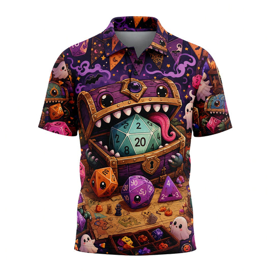 Halloween Cute Dice AOP T-Shirt - Kawaii RPG Gamer Streetwear