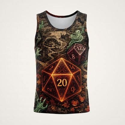 Halloween Dice AOP T-Shirt - Spooky RPG Gamer Apparel