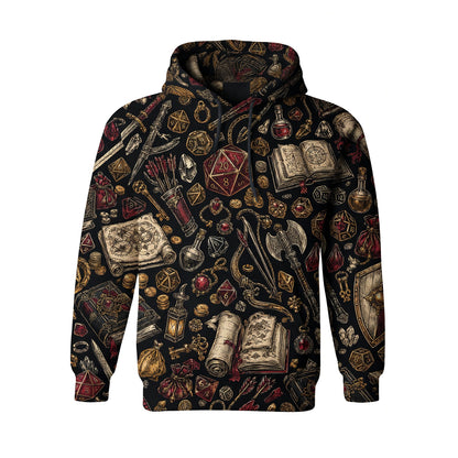 Fantasy Dungeon Dice AOP T-Shirt - Fantasy RPG Pattern Apparel
