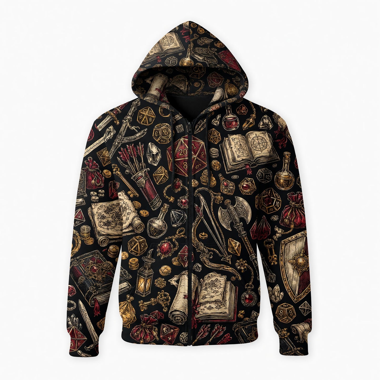 Fantasy Dungeon Dice AOP T-Shirt - Fantasy RPG Pattern Apparel