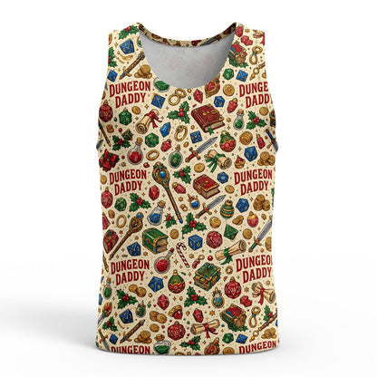 Dungeon Daddy Christmas AOP T-Shirt - Holiday Gaming Streetwear