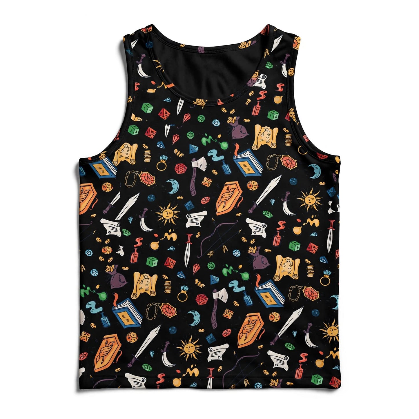 Dice Fantasy AOP T-Shirt - RPG Tabletop Gaming Pattern