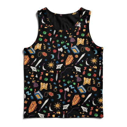 Dice Fantasy AOP T-Shirt - RPG Tabletop Gaming Pattern