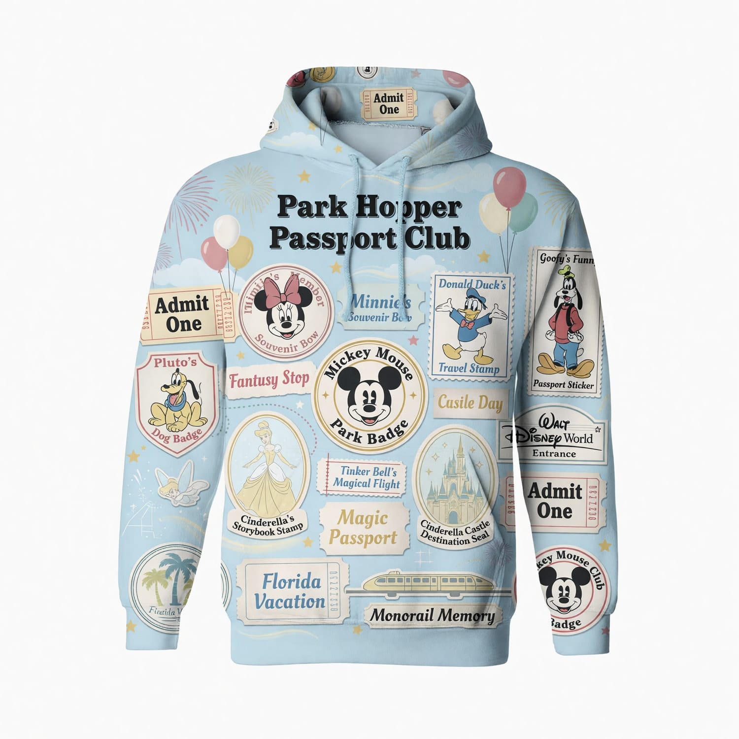 Theme Park Hopper AOP T-Shirt - Passport Club Vintage Travel
