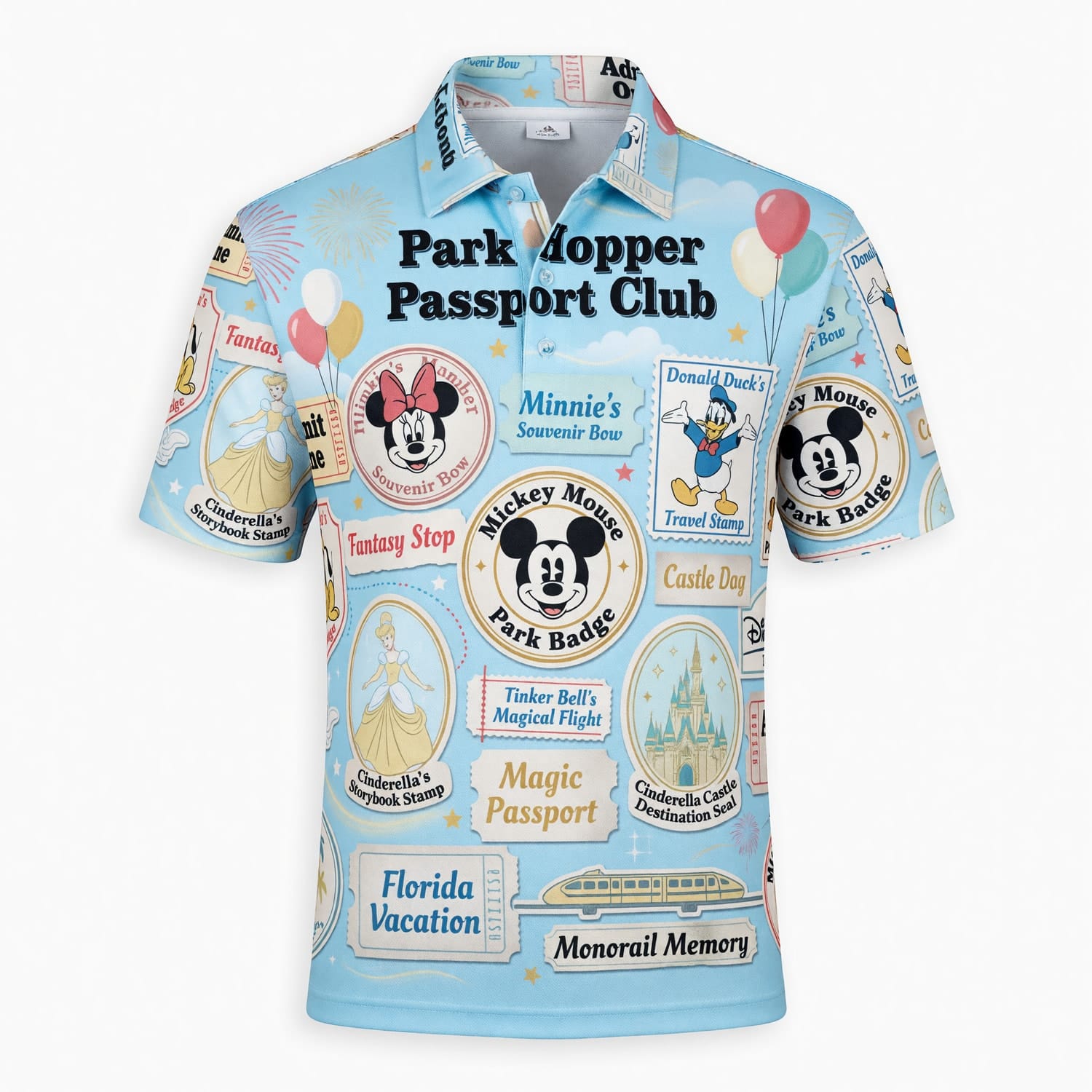 Theme Park Hopper AOP T-Shirt - Passport Club Vintage Travel