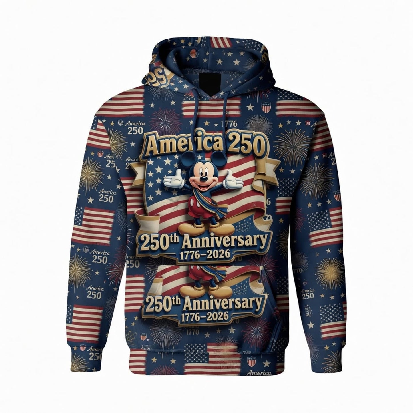 America 250 Mouse Patriotic AOP Apparel