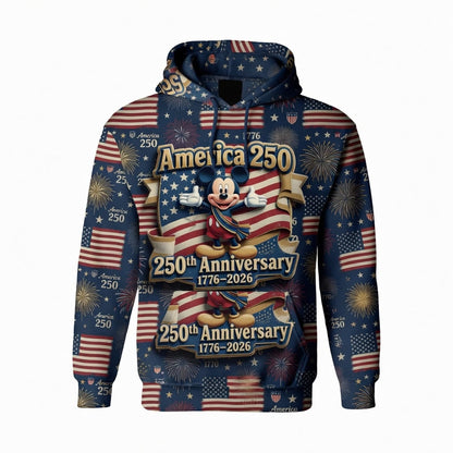 America 250 Mouse Patriotic AOP Apparel