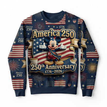 America 250 Mouse Patriotic AOP Apparel