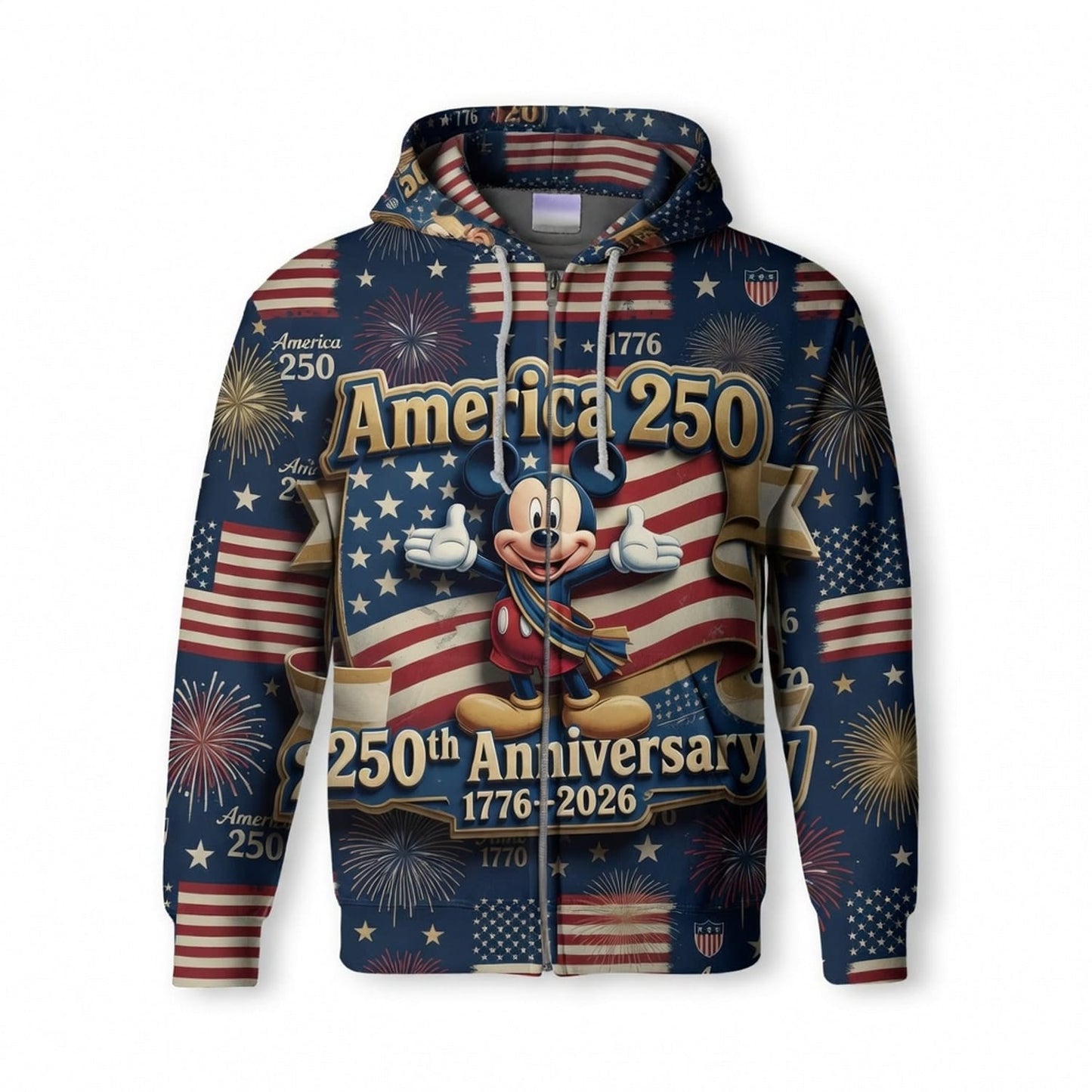 America 250 Mouse Patriotic AOP Apparel