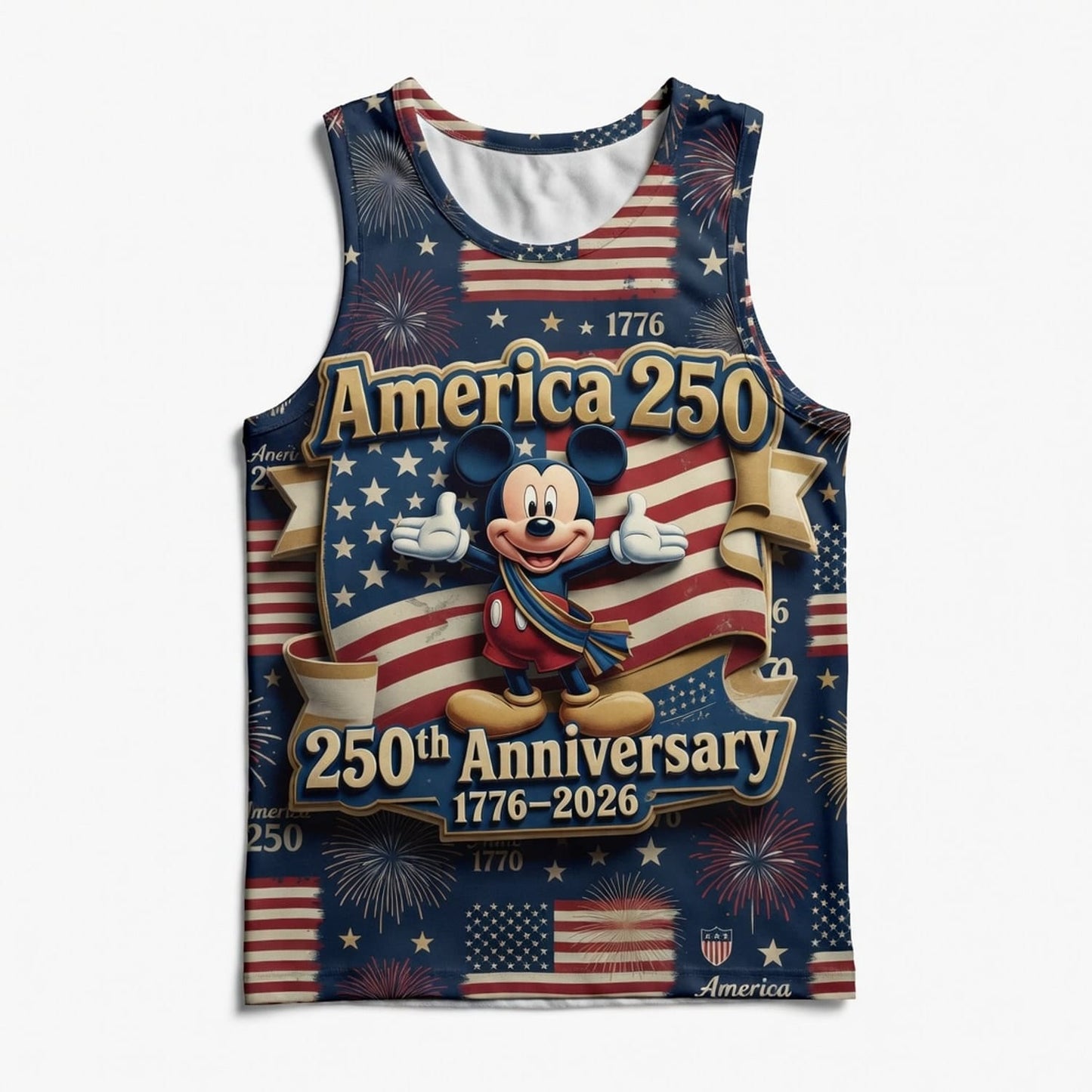 America 250 Mouse Patriotic AOP Apparel