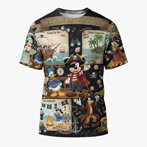Pirate Mouse AOP Apparel - Treasure Map Crew Adventure
