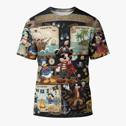 Pirate Mouse AOP Apparel - Treasure Map Crew Adventure