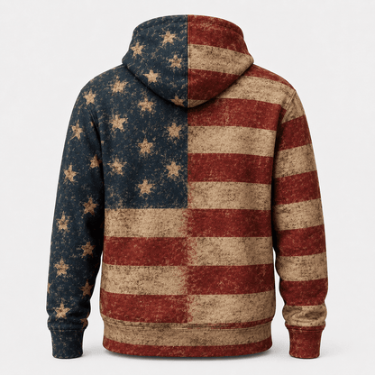 America 250 - 1776-2026 Vintage Distressed Flag Apparel - AOP5JCHP001