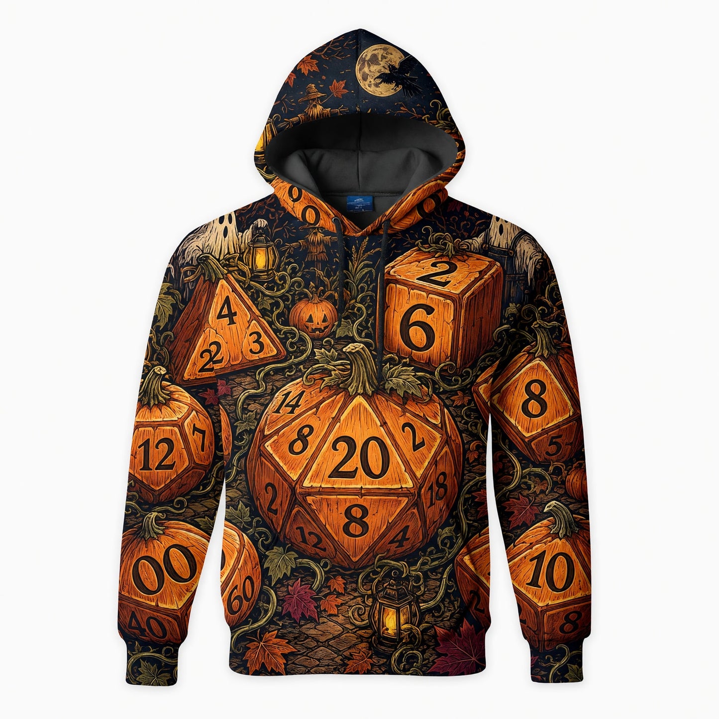 Halloween Dice AOP T-Shirt - Spooky RPG Streetwear