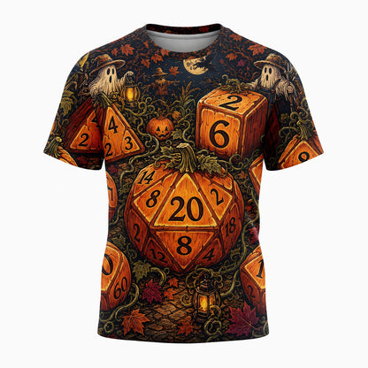 Halloween Dice AOP T-Shirt - Spooky RPG Streetwear