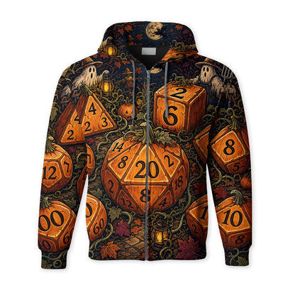 Halloween Dice AOP T-Shirt - Spooky RPG Streetwear