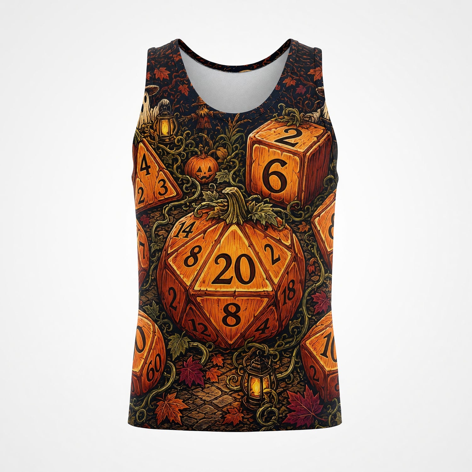 Halloween Dice AOP T-Shirt - Spooky RPG Streetwear