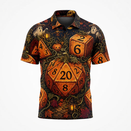 Halloween Dice AOP T-Shirt - Spooky RPG Streetwear