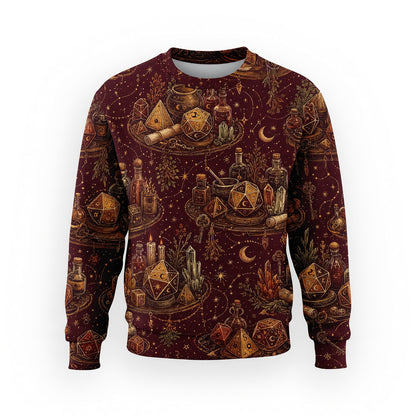 Celestial Dice AOP T-Shirt - Mystic Witch RPG Pattern