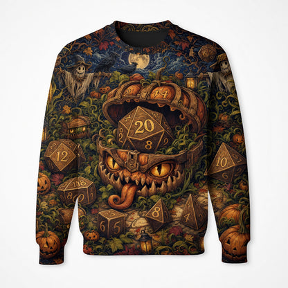 Halloween Mimic Dice AOP T-Shirt - Fantasy RPG Spooky Streetwear