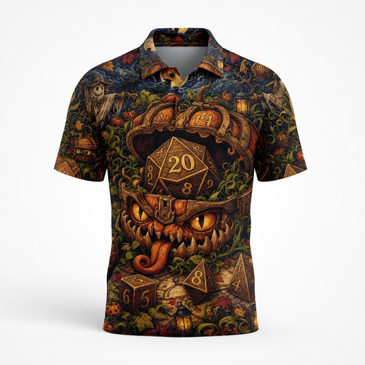 Halloween Mimic Dice AOP T-Shirt - Fantasy RPG Spooky Streetwear