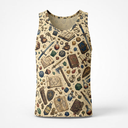 Fantasy Dungeon AOP T-Shirt - RPG Dice Fantasy Pattern
