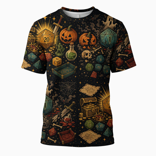 Spooky Halloween Dice AOP Apparel - Fantasy RPG Streetwear
