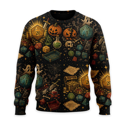 Spooky Halloween Dice AOP Apparel - Fantasy RPG Streetwear