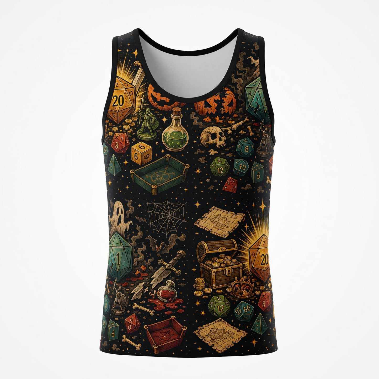 Spooky Halloween Dice AOP Apparel - Fantasy RPG Streetwear
