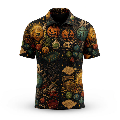 Spooky Halloween Dice AOP Apparel - Fantasy RPG Streetwear