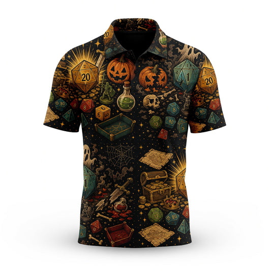 Spooky Halloween Dice AOP Apparel - Fantasy RPG Streetwear