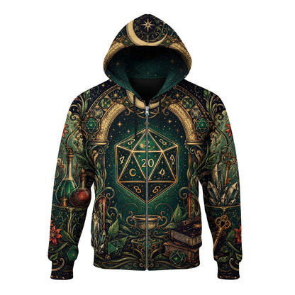 Fantasy Dungeon D20 AOP T-Shirt - Mystic Fantasy RPG Apparel