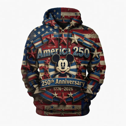 America 250 Mouse Patriotic AOP Apparel