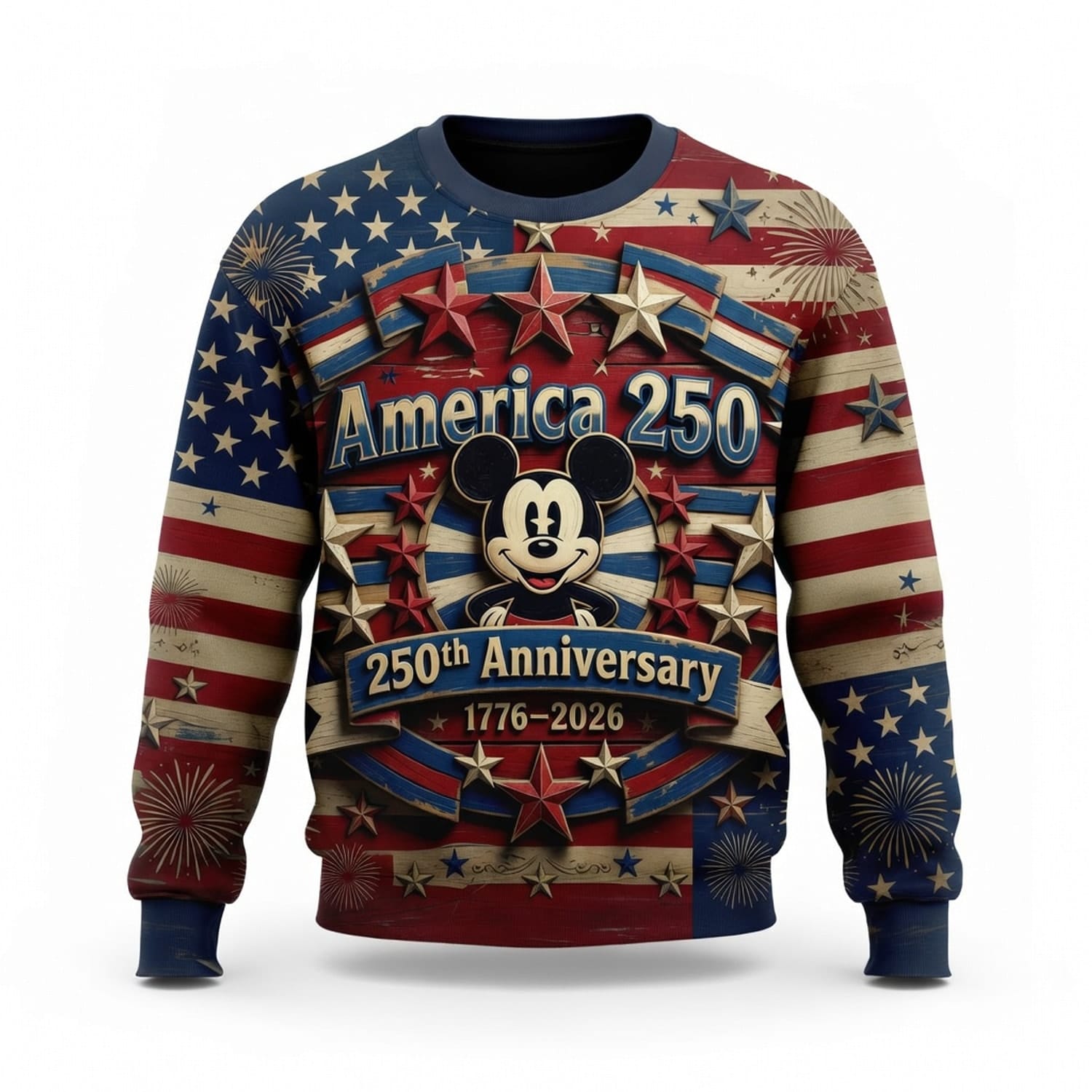 America 250 Mouse Patriotic AOP Apparel