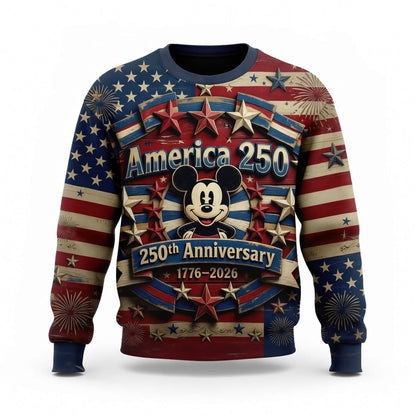 America 250 Mouse Patriotic AOP Apparel