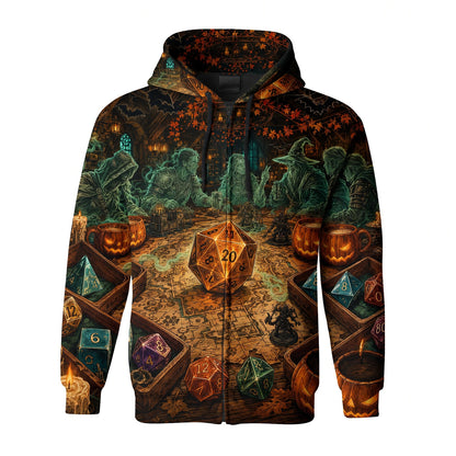 Halloween Tavern AOP T-Shirt - Spooky RPG Dice Streetwear