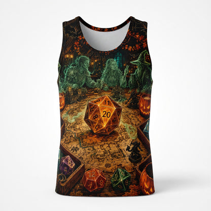 Halloween Tavern AOP T-Shirt - Spooky RPG Dice Streetwear