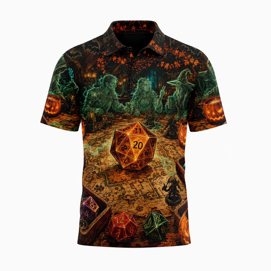 Halloween Tavern AOP T-Shirt - Spooky RPG Dice Streetwear