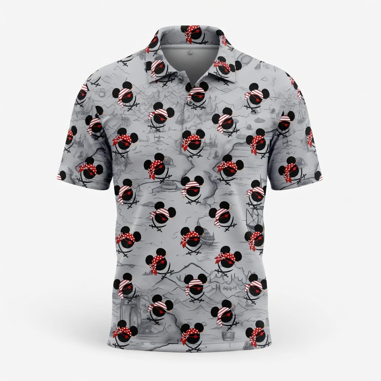 Pirate Skull Icons Mouse AOP Apparel