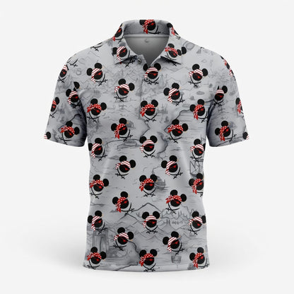 Pirate Skull Icons Mouse AOP Apparel