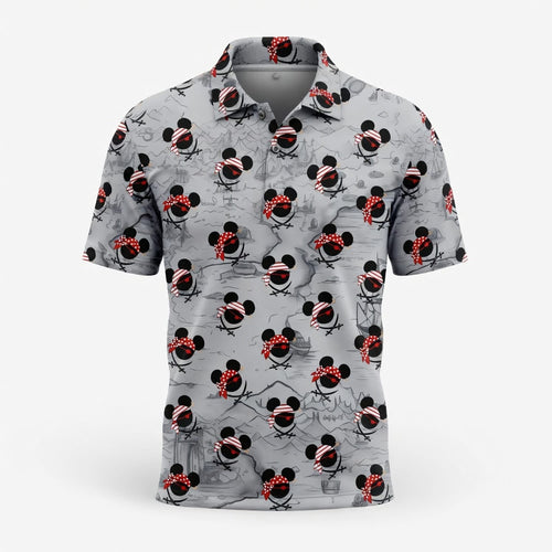 Pirate Skull Icons Mouse AOP Apparel
