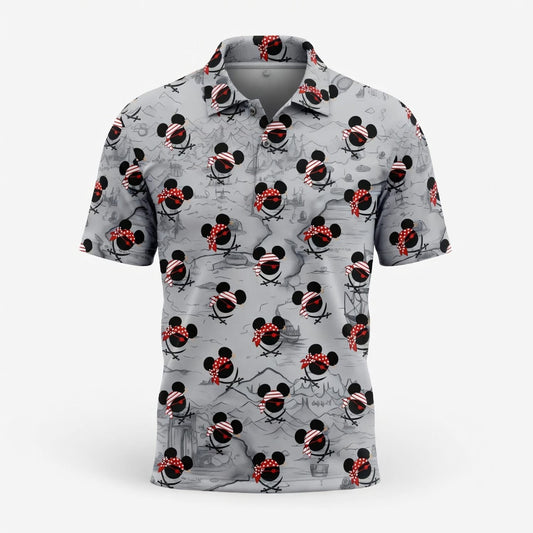 Pirate Skull Icons Mouse AOP Apparel